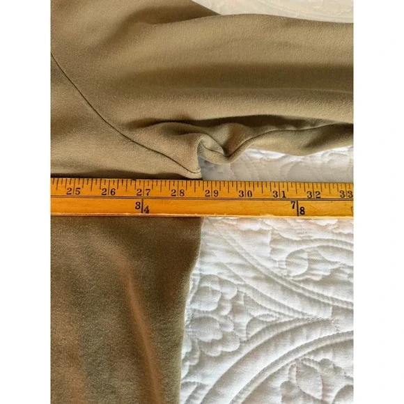 Isaac Mizrahi Live Essentials Olive Green Open Front Cardigan Pockets 3X Plus - Picture 5 of 9